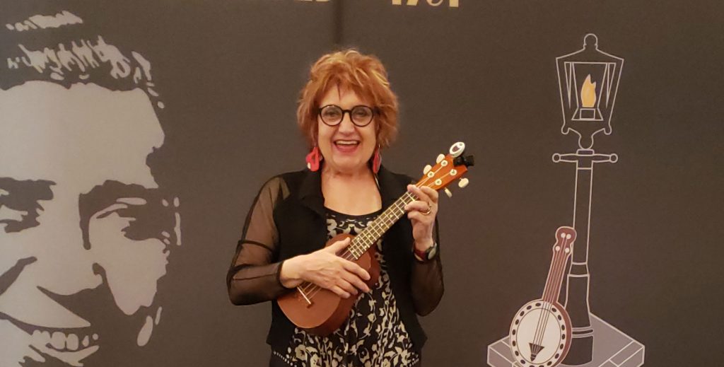 Ann Welsh with a Ukelele